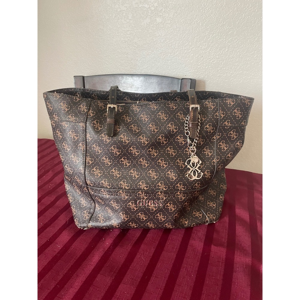 Guess Womens Tote Bag Large || Guess Logo Monogram Bag